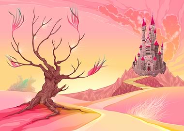 Drought tree flat design