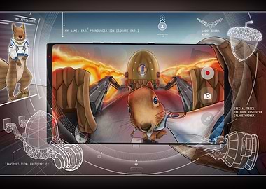 Squirrel Anime Square Earl