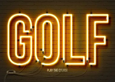 Golf neon sign
