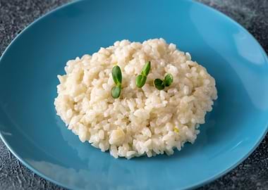 Portion of risotto