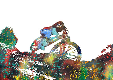 Downhill mountain biking