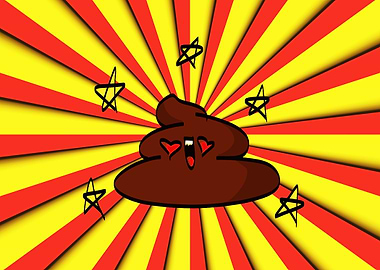 Happy poop with stars