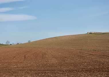 fields plowed in the autum