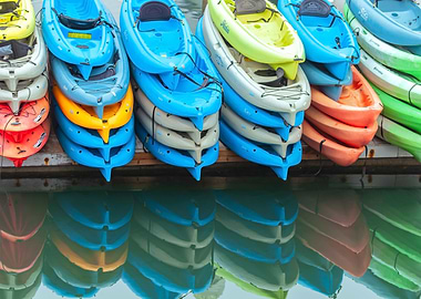 Kayaks and Reflections