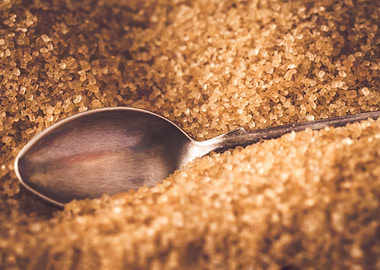 Spoon in brown sugar