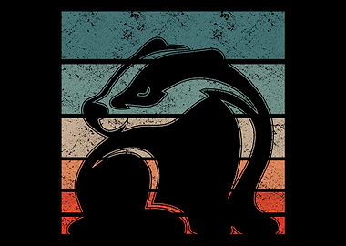 Retro Vintage Honey Badger