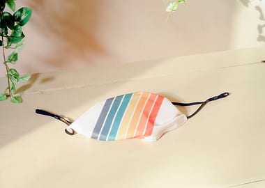 Face mask colorful stripes