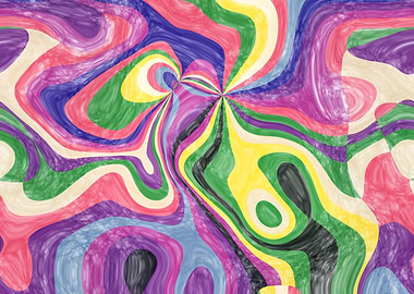 Wrapped stripes 70s pastel