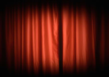 Theater curtain red front