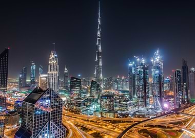 Dubai Night Burj Khalifa