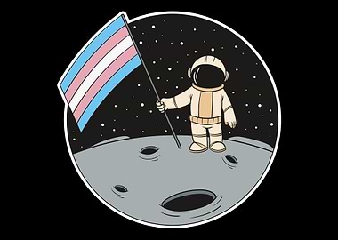 Transgender Flag Astronaut