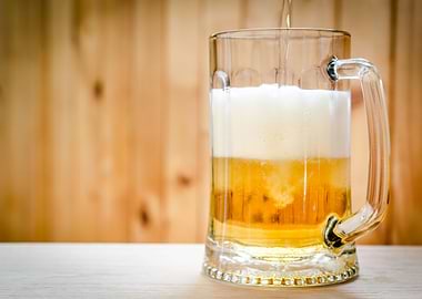 Beer pouring into mug