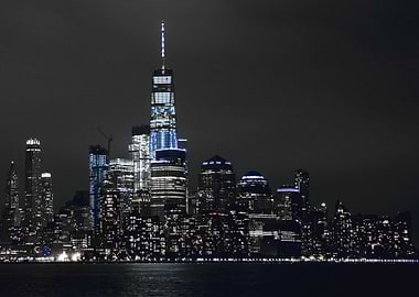 Manhattan skyline at night