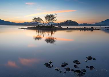 Sunrise Lake View in Japan