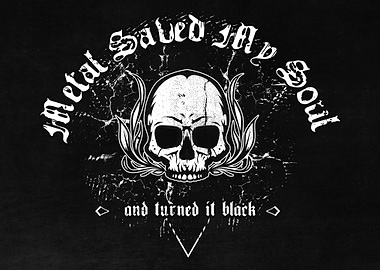 Heavy Metal Quote Skull