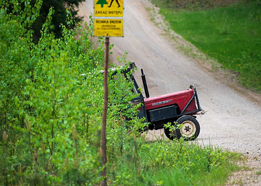 Tractor in the forrest