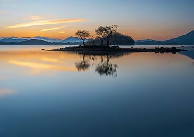 Sunrise Lake View in Japan