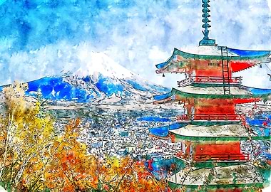 chureito pagoda japan