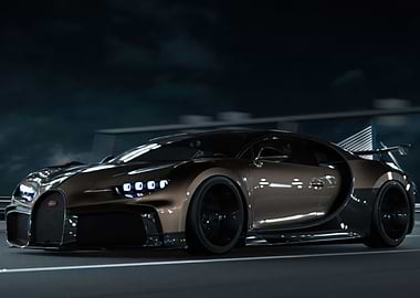 Brown Bugatti chiron dark