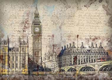 London vintage sketch
