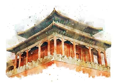Forbidden City Watercolor
