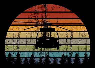 Retro Helicopter Pilot