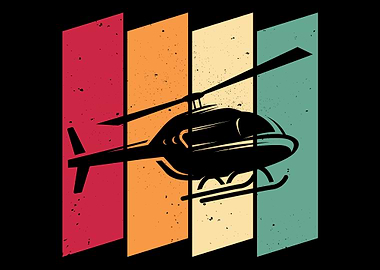 Retro Helicopter Pilot