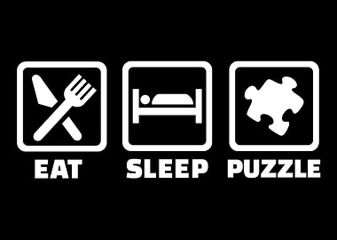 Eat sleep jigsaw puzzle