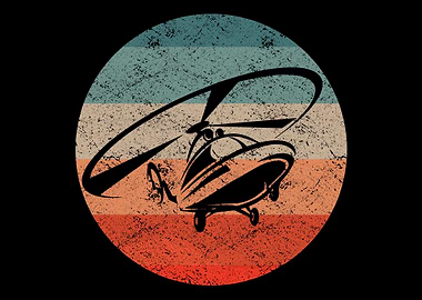 Retro Helicopter Pilot