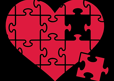 Jigsaw puzzle heart