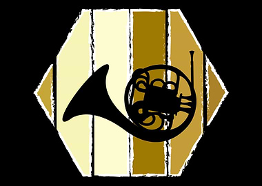 Retro French Horn Marching