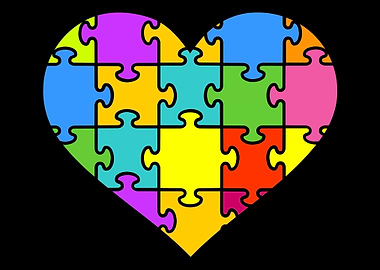 Jigsaw puzzle heart
