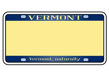 Blank Vermont License Plat