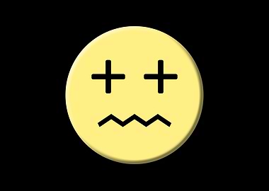 Emoji dead face pale yello