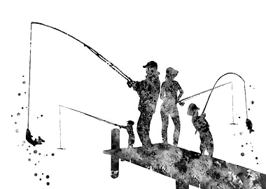 Fishing family