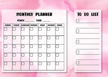 Monthly planner