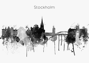 Stockholm Sweden in Black