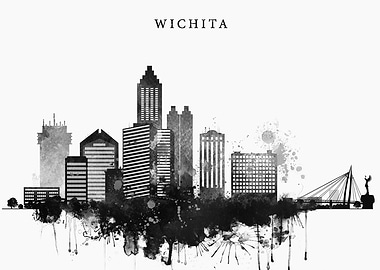 Wichita Kansas in Black