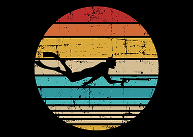 Spearfishing Vintage retro