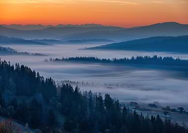 Autumn mountain landscape