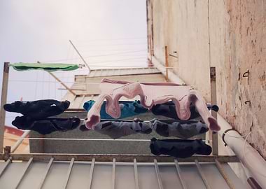 Balcony old town clothes h