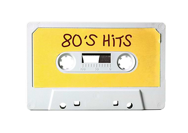 Cassette tape 80s hits whi
