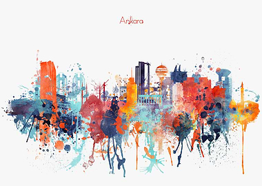 Ankara Turkey Skyline