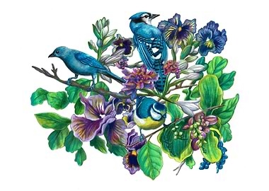 Blue Bird Bouquet