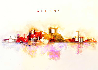 Athens Greece skyline