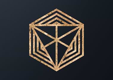 Gold Geometric Glyph Runes