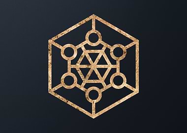Gold Geometric Glyph Signs