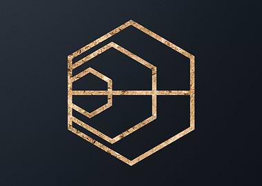 Gold Geometric Glyph Signs