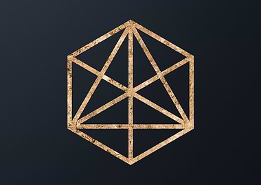 Gold Geometric Glyph Signs