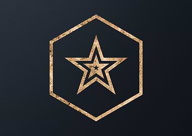 Gold Geometric Glyph Signs